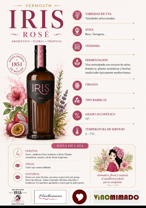 Vermouth Iris Rosé De Muller - Imagen 2